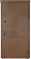 Дверь входная Булат Elegant 703 Metalic Wood - коричневая коричневый 2050x950 мм правая