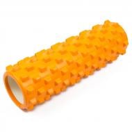 Ролик массажный EasyFit Grid Roller Pro оранжевый 45 см