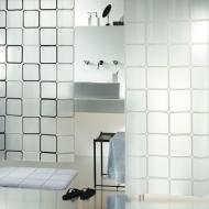 Шторка для ванны Spirella FRAME peva 180x200 см черно-белая