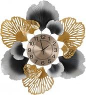 Часы настенные металлический 70х70 см золотой с серым