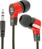 Наушники Defender Basic 619 red/black вставки