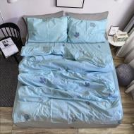 Комплект постельного белья семейный 527 голубой Zastelli