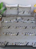 Комплект постельного белья семейный PENGUINS серый Zastelli