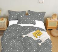 Комплект постельного белья семейный 130 разные звезды на сером Zastelli
