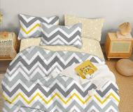 Комплект постельного белья евро ZIGZAG/0488 серый Zastelli Комплект постельного белья евро ZIGZAG/0488 серый Zastelli