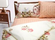 Комплект постельного белья семейный Bicycle ROSES/REVERCE персиковый Zastelli