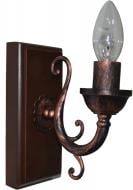 ВІТРИНА! Бра Геотон НББ 02-60-984 Балка-1 дерево 1x60 Вт E14 дуб темний 48005