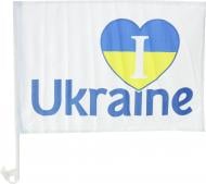 Флаг I love Ukraine, для бокового стекла