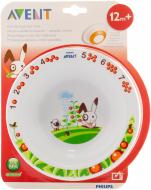 Тарелка глубокая Philips Avent большая с развивающими рисунками SCF704/00