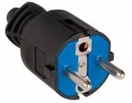 Вилка кабельная ABL Sursum с заземлением 220В 16А IP20 каучук черный