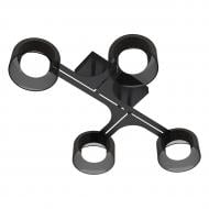 Люстра стельова Hopfen SAGA-GX-4-CL BK 4xGX53 чорний