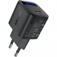 Зарядний пристрій Acefast 1xUSB-С 30W with digital display Gan A115