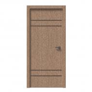 Дверне полотно IN WOOD ET-03 AL ПГ із молдингом і алюмінієвою кромкою 600 мм рустик золотий