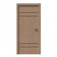 Дверное полотно IN WOOD ET-03 AL ПГ с молдингом и алюминиевой кромкой 700 мм рустик золотой