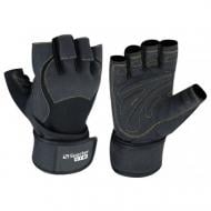 Перчатки для фитнеса Sporter MFG-148.4 A р. XL черный с желтым