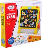 Мольберт двухсторонний Huamei магнитный 41х40х7.7 см с набором желтый HM1128A