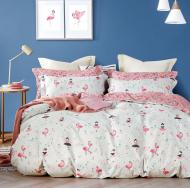 Комплект постельного белья NANTONG белый с розовым Flamingo_