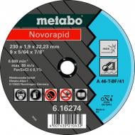 Круг відрізний по нержавіючій сталі Metabo Novorapid A46-T 230x1,9x22,2 мм 616274000 Круг відрізний по нержавіючій сталі Metabo Novorapid A46-T 230x1,9x22,2 мм 616274000