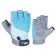 Перчатки для фитнеса Sporter MFG-235.7 A р. M серый с голубым