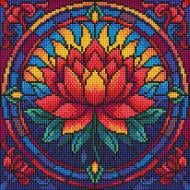 Алмазная мозаика Витраж. Лотос ©art_selena_ua Ideyka