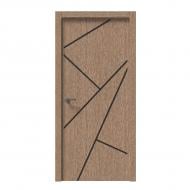 Дверное полотно IN WOOD ET-11 AL ПГ с молдингом и алюминиевой кромкой 900 мм рустик золотой