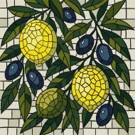 Картина по номерам Витраж. Лимоны 30х30 см Ideyka
