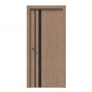 Дверное полотно IN WOOD ET-13 AL ПГ с молдингом и алюминиевой кромкой 600 мм рустик золотой