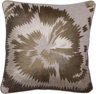 Наволочка декоративна Linen Cushion з вишивкою 45x45 см оливковий PANACHE