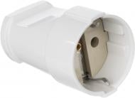 Гніздо живлення E.NEXT e.socket.003.16.white p017003 із заземленням 220В 16А IP20 пластик білий