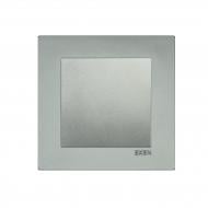 Вимикач кнопковий одноклавішний EXEN Karell без підсвітки срібло 290-001002-200