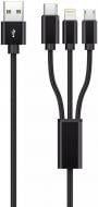 Кабель Proove Triple Connection 3 in 1 Type-C + Micro USB + Lightning 1,2 м черный (CCTC20001501)