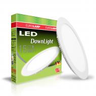 Світильник вбудовуваний (Downlight) Eurolamp 15 Вт 4000 К білий LED-PLR-15/4