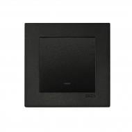 Выключатель кнопочный одноклавишный EXEN Karell с подсветкой черный 290-001402-201