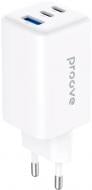 Мережевий зарядний пристрій Proove Pocket GaN 65W (2 Type-C + USB) WCPG65121202 white