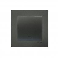 Выключатель кнопочный одноклавишный EXEN Karell с подсветкой антрацит 290-001302-201