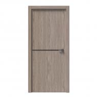 Дверное полотно IN WOOD ET-02 ПГ с черным молдингом и кромкой 700 мм ель карпатская