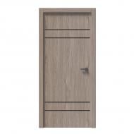 Дверное полотно IN WOOD ET-03 ПГ с черным молдингом и кромкой 700 мм ель карпатская