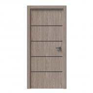 Дверное полотно IN WOOD ET-04 ПГ с черным молдингом и кромкой 600 мм ель карпатская