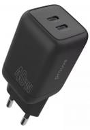 Зарядное устройство Proove Silicone Power 40W (Type-C + Type-C) black (WCSP4020001)