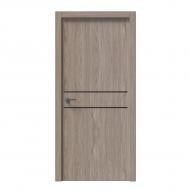 Дверное полотно IN WOOD ET-05 ПГ с черным молдингом и кромкой 800 мм ель карпатская