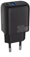Зарядний пристрій Proove Silicone Power Plus 30W (Type-C + USB) black (WCSP3011001) Зарядний пристрій Proove Silicone Power Plus 30W (Type-C + USB) black (WCSP3011001)