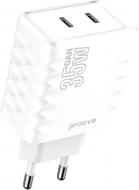 Зарядное устройство Proove Speed Surge Gan 35W (Type-C + Type-C) white (WCSS30020002)