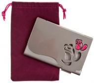 Визитница Rose металлическая с мозаикой в подарочной упаковке Cabinet