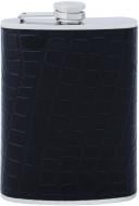 Фляга Cabinet O51666 0.24 л черная, имитация змеиной кожи