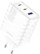 Зарядное устройство Proove Speed Surge Gan 65W (USB + 2 Type-C) white (WCSS60120002)