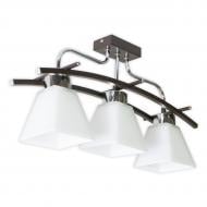 Люстра потолочная Hopfen Glocke 3x60 Вт E27 хром/венге