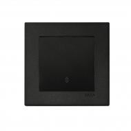 Выключатель проходной одноклавишный EXEN Karell без подсветки черный 290-001402-209