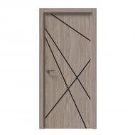 Дверне полотно IN WOOD ET-10 ПГ із чорним молдингом і кромкою 900 мм ялина карпатська