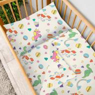 Комплект постельного белья детский Динозавры и Единорог мульти Zastelli