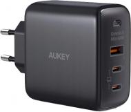 Зарядний пристрій AUKEY U+2C 65W GaN Power Tech (PA-B6T) чорний